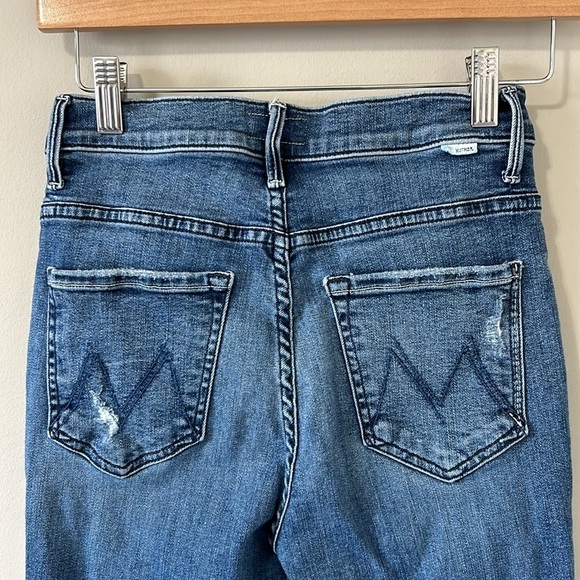 MOTHER The Swooner Ankle Fray Jean Weekend Warrior Mid Rise Stretch Sz 26 - Picture 8 of 16